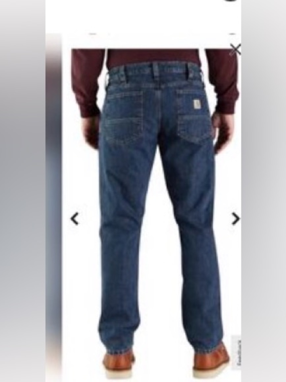 Carhartt Men's Dark Blue Relaxed Fit Jeans 38x36
